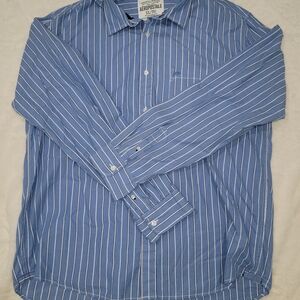 Aeropostale Blue Striped Men's Shirt
